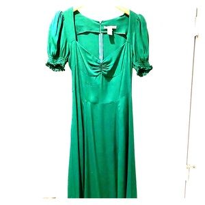 Reformation Lacey Dress, size 6, emerald green